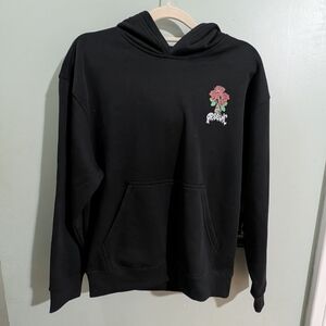 NEW Arsenic Black Hoodie Roses Youth L (14) *H25